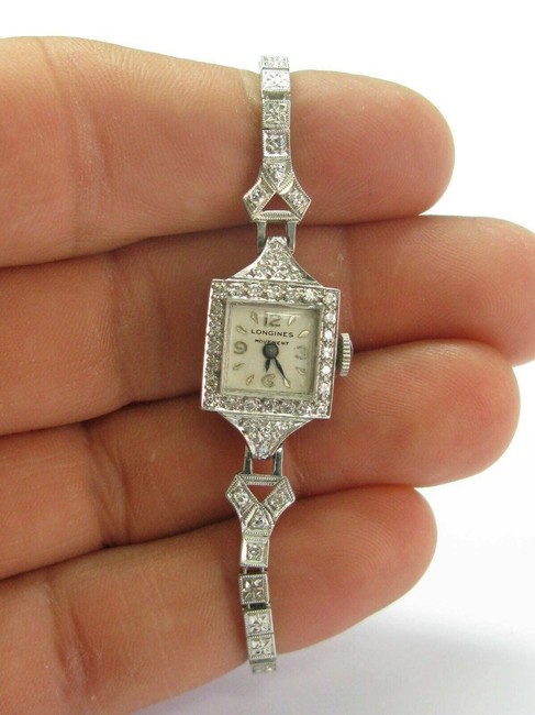 Longines Platinum Vintage Diamond .35ct 6" Watch Longines Platinum Vintage Diamond .35ct 6" Watch