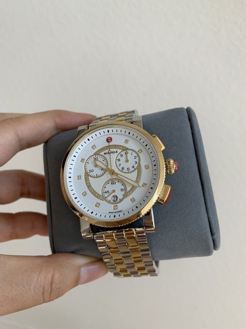 Michele Gold Silver Large Sport Sail Diamond-dial Mww01k000119 Watch Michele Gold Silver Large Sport Sail Diamond-dial Mww01k000119 Watch