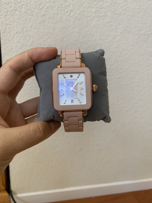 Michele Pink New Deco Sport Gold Desert Rose Wrapped Silicone Mww06k000018 Watch Michele Pink New Deco Sport Gold Desert Rose Wrapped Silicone Mww06k000018 Watch