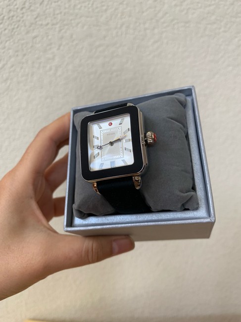 Michele Black / Silver Deco Sport and Silicone Mww06k000002 Watch Michele Black / Silver Deco Sport and Silicone Mww06k000002 Watch