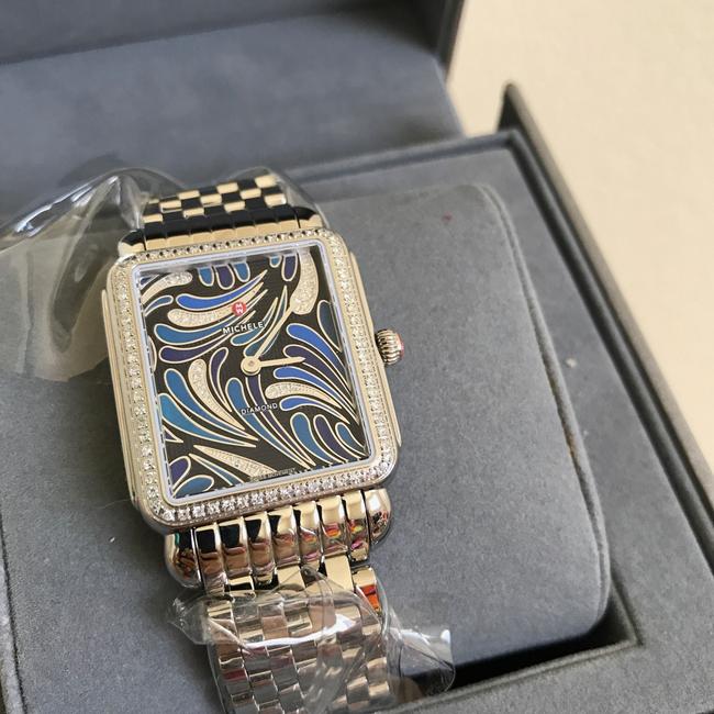 Michele Silver/ Blue Deco Ii Bijoux Diamond Mw06x01a1074 Watch Michele Silver/ Blue Deco Ii Bijoux Diamond Mw06x01a1074 Watch