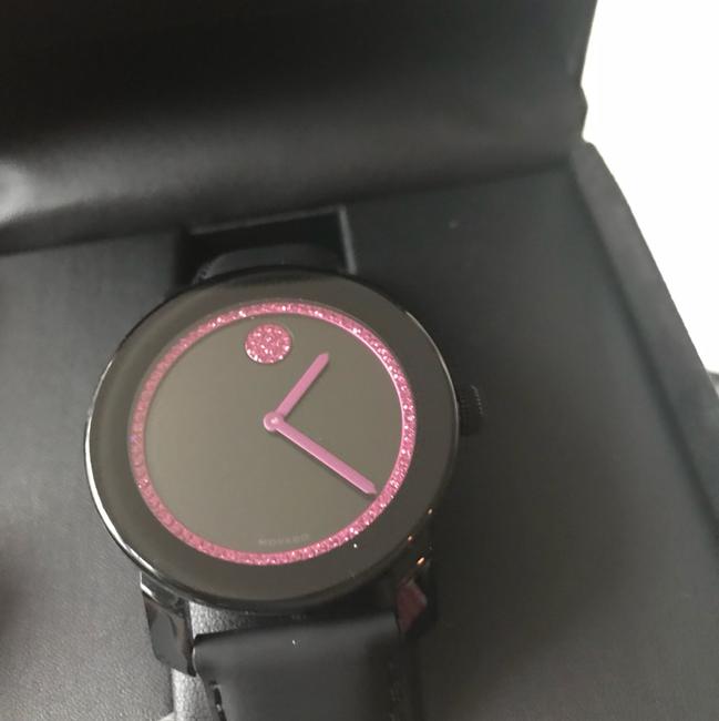 Movado Green Watercolor Bold 42 Special Edition Bcrf Pink and Black Leather 3600184 Watch Movado Green Watercolor Bold 42 Special Edition Bcrf Pink and Black Leather 3600184 Watch