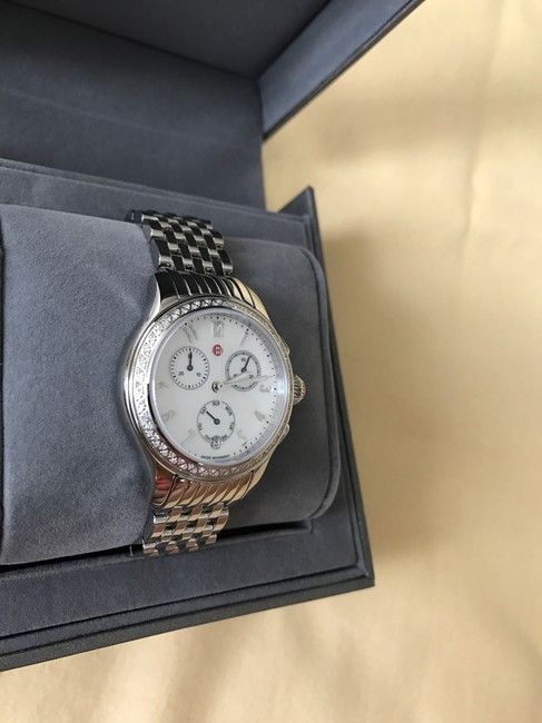 Michele Silver jetway Chronograph Diamond Date Mop Mww23a000001 Watch Michele Silver jetway Chronograph Diamond Date Mop Mww23a000001 Watch