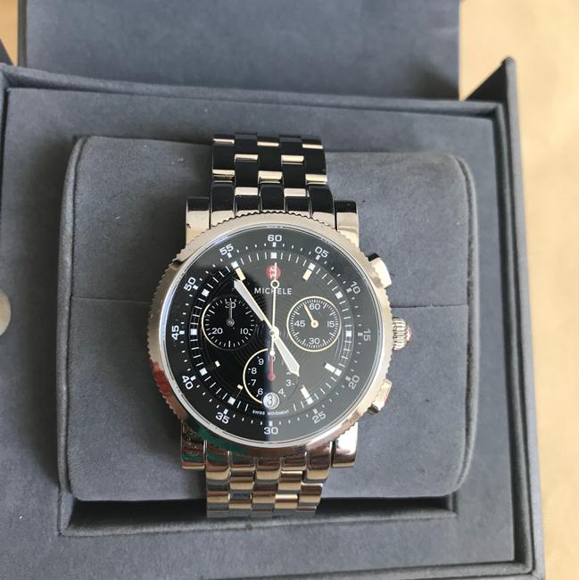 Michele Silver/ Black Sport Sail Dial Mww01c000022 Watch Michele Silver/ Black Sport Sail Dial Mww01c000022 Watch