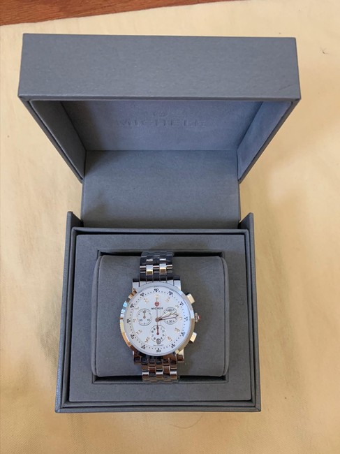 Michele Silver White Sport Sail Diamond Dial Mww01c000137 Watch Michele Silver White Sport Sail Diamond Dial Mww01c000137 Watch