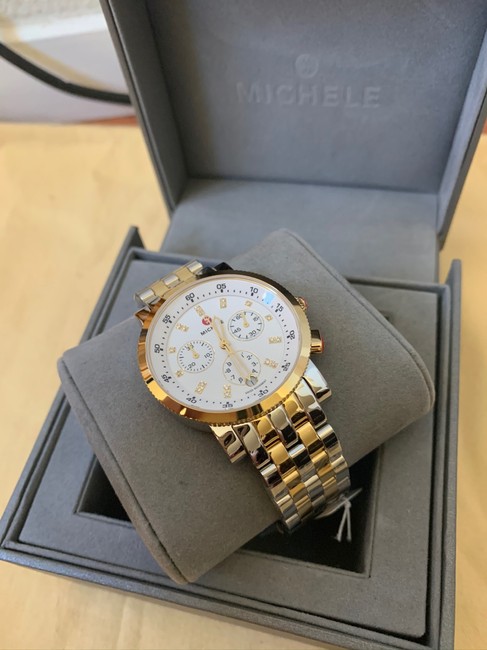 Michele Gold &silver Sport Sail 2 Tone 18k Diamond Dial Mww01c000140 Watch Michele Gold &silver Sport Sail 2 Tone 18k Diamond Dial Mww01c000140 Watch