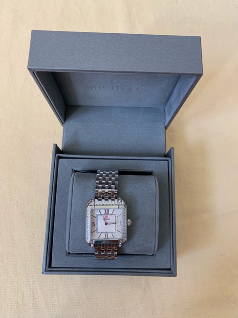 Michele Silver Milou Diamond Dial Bracelet Mww15a000092 Watch Michele Silver Milou Diamond Dial Bracelet Mww15a000092 Watch