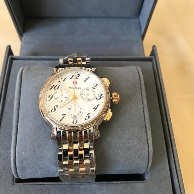 Michele Gold / Silver Fluette White Dial Two-tone Mww24a000007 Watch Michele Gold / Silver Fluette White Dial Two-tone Mww24a000007 Watch