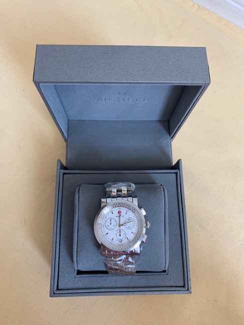 Michele Silver Diamonds Sport Sail Ladies Mww01c000003 Watch Michele Silver Diamonds Sport Sail Ladies Mww01c000003 Watch