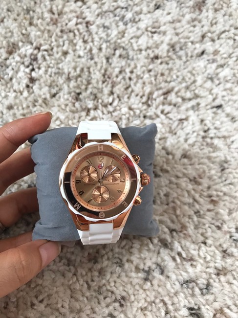 Michele White / Rose Gold Jelly Bean White/ Mww12f000030 Watch Michele White / Rose Gold Jelly Bean White/ Mww12f000030 Watch