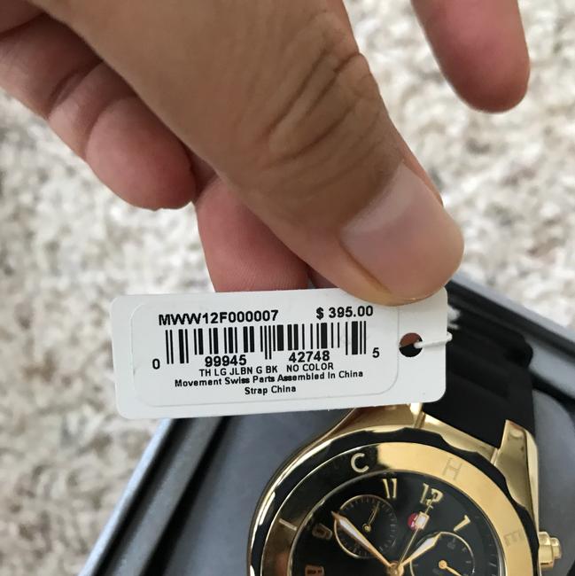 Michele Black/ Gold Jelly Tahitian Bean Mww12f000007 Watch Michele Black/ Gold Jelly Tahitian Bean Mww12f000007 Watch