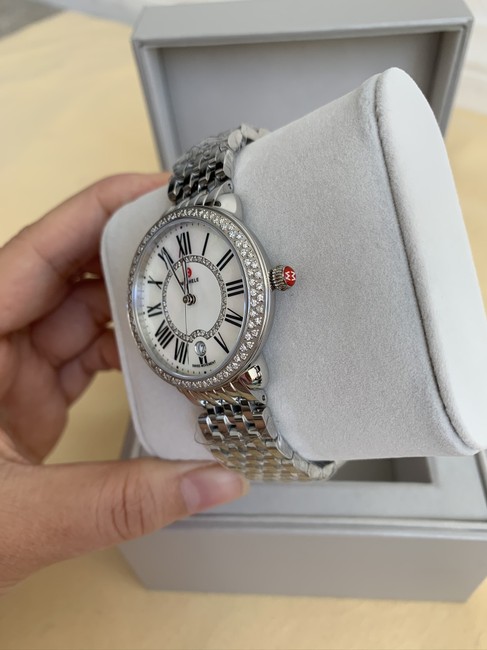 Michele Silver Serein 16 Mid Stainless-steel Diamond Mww21b000030 Watch Michele Silver Serein 16 Mid Stainless-steel Diamond Mww21b000030 Watch