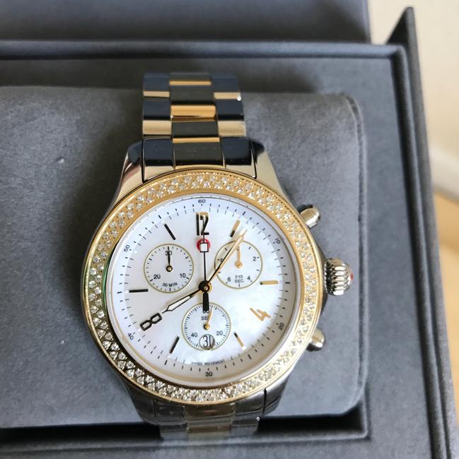 Michele Gold/ Silver Jetway 2 Tones Mop Mww17a000033 Watch Michele Gold/ Silver Jetway 2 Tones Mop Mww17a000033 Watch