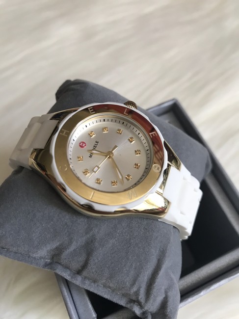 Michele White/ Gold Jelly Bean Petite Dials Mww12p000013 Watch Michele White/ Gold Jelly Bean Petite Dials Mww12p000013 Watch