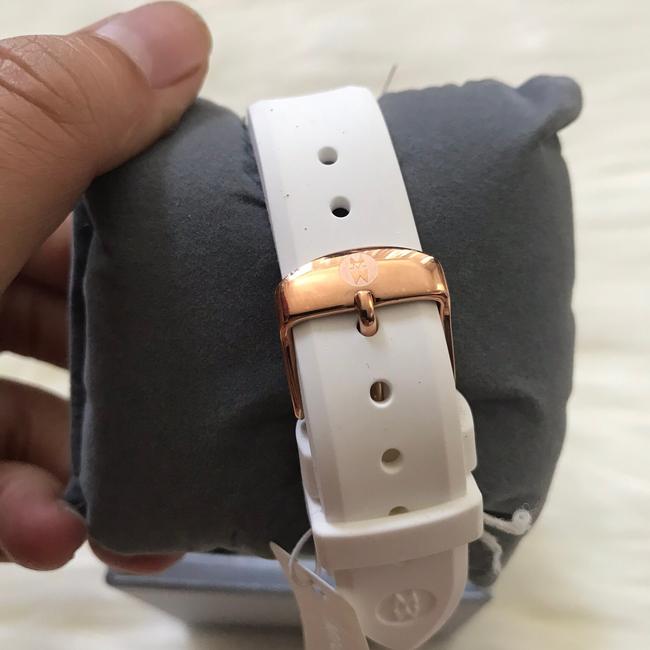 Michele White/ Rose-gold Cape Sunray Dial Silicone Mww27a000004 Watch Michele White/ Rose-gold Cape Sunray Dial Silicone Mww27a000004 Watch