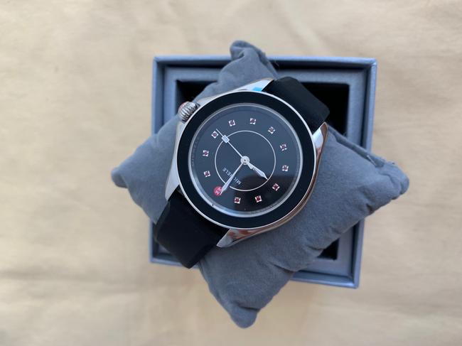 Michele Black Silver Flash Sale " Interchangeable Strap" Cape Topaz Mww27a000006 Watch Michele Black Silver Flash Sale " Interchangeable Strap" Cape Topaz Mww27a000006 Watch