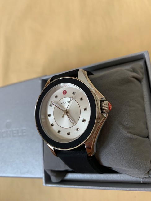 Michele Black Silver " Interchangeable Strap" Cape Topaz Mww27a000012 Watch Michele Black Silver " Interchangeable Strap" Cape Topaz Mww27a000012 Watch