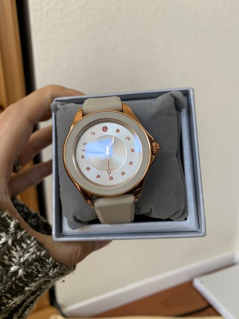 Michele Multicolor Cape Topaz Rose Gold Taupe Mww27a000023 Watch Michele Multicolor Cape Topaz Rose Gold Taupe Mww27a000023 Watch