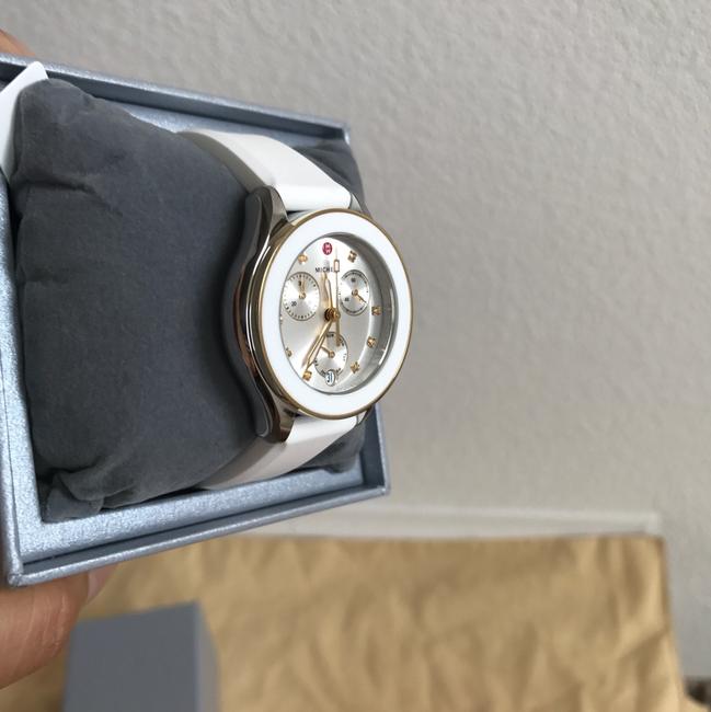Michele Gold/ Silver Cape Chronograph 2 Tone Mww27c000008 Watch Michele Gold/ Silver Cape Chronograph 2 Tone Mww27c000008 Watch