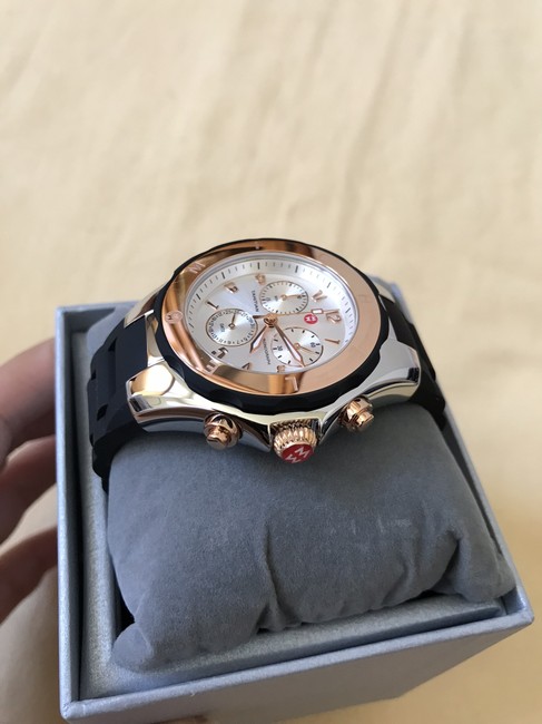Michele Black/ Silver-rosegold Jelly Mww12f000059 Watch Michele Black/ Silver-rosegold Jelly Mww12f000059 Watch