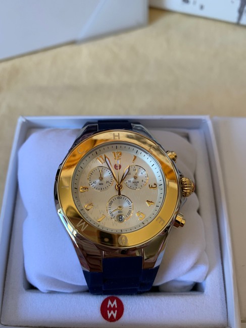 Michele Blue - Gold/ Silver Jellybean Two-tone 18k Mww12f000095 Watch Michele Blue - Gold/ Silver Jellybean Two-tone 18k Mww12f000095 Watch