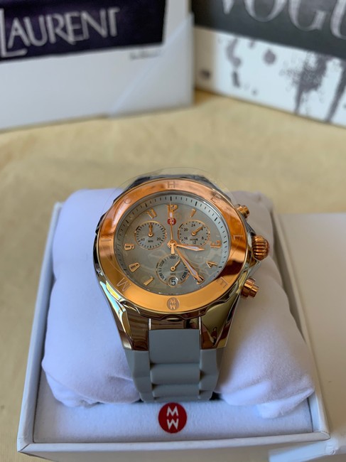 Michele Grey- Rosegold/Silver Jellybean Two-tone 18k Pink Gold Mww12f000098 Watch Michele Grey- Rosegold/Silver Jellybean Two-tone 18k Pink Gold Mww12f000098 Watch