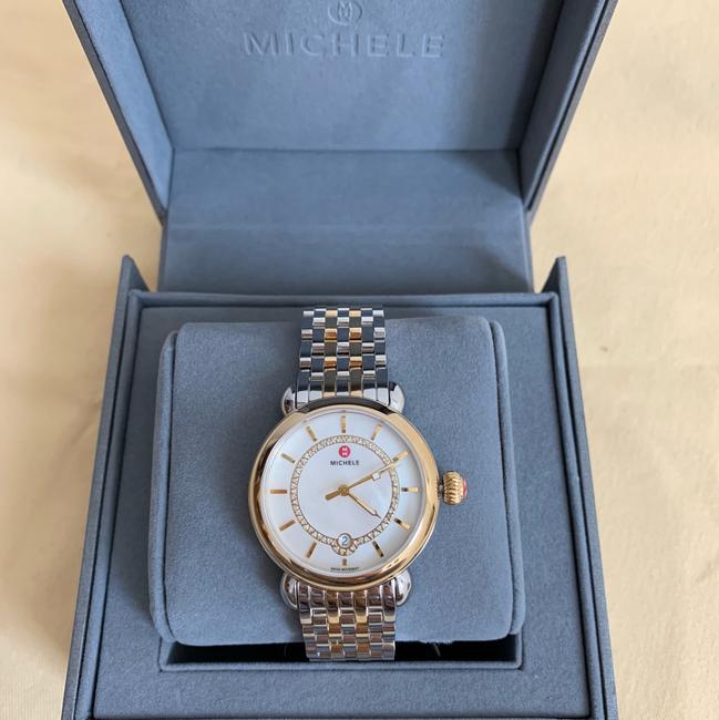 Michele Gold Silver csx 36 Elegance Mop Two-tone Mww03t000064 Watch Michele Gold Silver csx 36 Elegance Mop Two-tone Mww03t000064 Watch