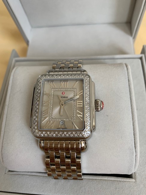 Michele Silver Deco Madison Cashmere Diamond Mw06t01a1113 Watch Michele Silver Deco Madison Cashmere Diamond Mw06t01a1113 Watch