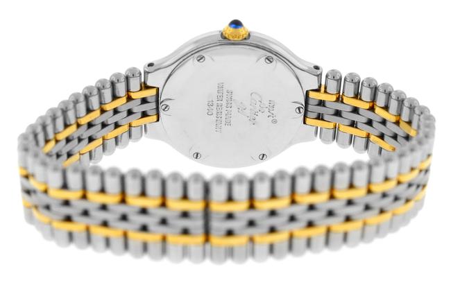 Cartier Yellow Gold Silver Ladies 1340 Must De 28mm Steel Bullet Bracelet Watch Cartier Yellow Gold Silver Ladies 1340 Must De 28mm Steel Bullet Bracelet Watch