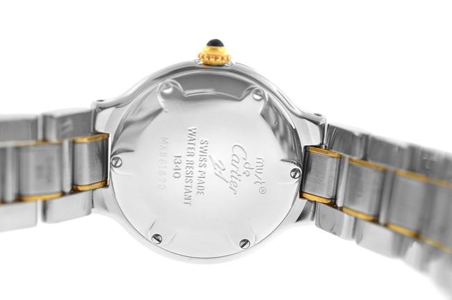 Cartier Gold Silver Ladies Must De 1340 Ref. W10073r6 Quartz Steel Watch Cartier Gold Silver Ladies Must De 1340 Ref. W10073r6 Quartz Steel Watch