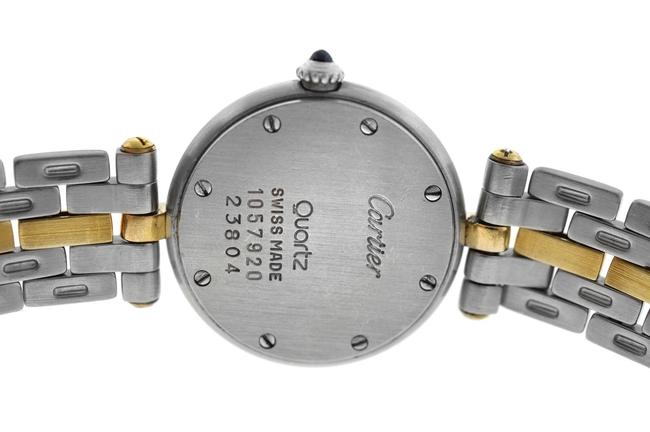 Cartier Yellow Gold Silver Ladies Panthere Vendome 1057920 One Row Steel Quartz 24mm Watch Cartier Yellow Gold Silver Ladies Panthere Vendome 1057920 One Row Steel Quartz 24mm Watch