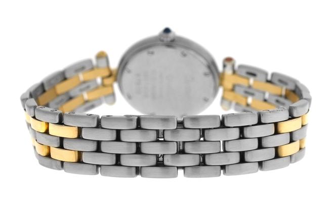 Cartier Yellow Gold Silver Ladies Panthere Vendome 1057920 Two Row Steel Quartz 24mm Watch Cartier Yellow Gold Silver Ladies Panthere Vendome 1057920 Two Row Steel Quartz 24mm Watch