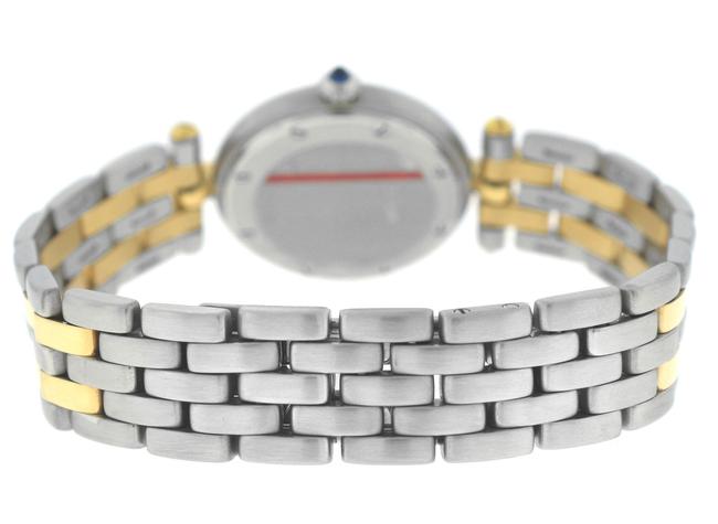 Cartier Yellow Gold Silver Ladies Panthere Vendome 1057920 Two Row Steel Watch Cartier Yellow Gold Silver Ladies Panthere Vendome 1057920 Two Row Steel Watch