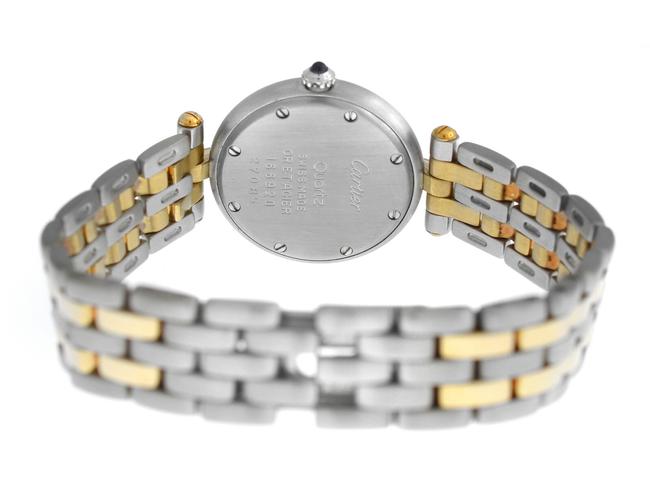 Cartier Yellow Gold Silver Ladies Panthere Vendome 166920 Two Row Steel Quartz 24mm Watch Cartier Yellow Gold Silver Ladies Panthere Vendome 166920 Two Row Steel Quartz 24mm Watch