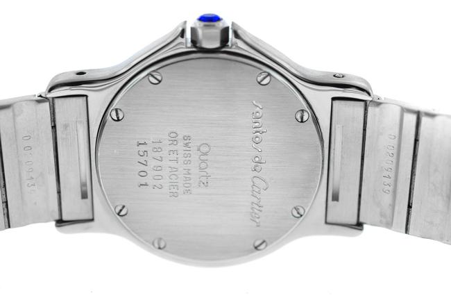Cartier Yellow Gold Silver Ladies Santos Octagon 187902 Steel 18k 30mm Quartz Watch Cartier Yellow Gold Silver Ladies Santos Octagon 187902 Steel 18k 30mm Quartz Watch
