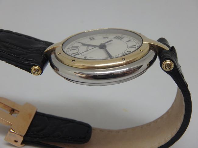 Cartier 18k and Steel Ladies 30mm Mid Size Date Santos Ronde Panthere Watch Cartier 18k and Steel Ladies 30mm Mid Size Date Santos Ronde Panthere Watch