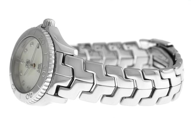 TAG Heuer Silver Lady Link Wjf1319-0 Steel Mop Diamond Date 200m Quartz 27mm Watch TAG Heuer Silver Lady Link Wjf1319-0 Steel Mop Diamond Date 200m Quartz 27mm Watch