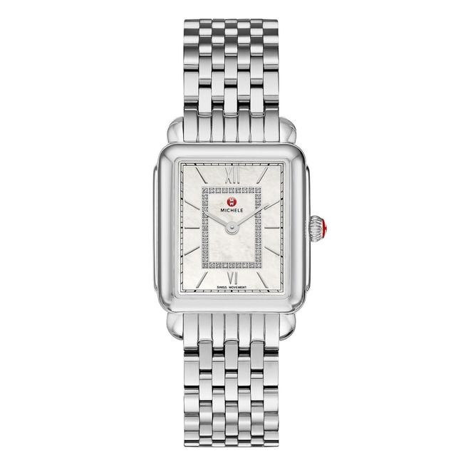 Michele Silver Deco Ii Mid Stainless Mother Of Pearl Diamond Mww06i000026 Watch Michele Silver Deco Ii Mid Stainless Mother Of Pearl Diamond Mww06i000026 Watch