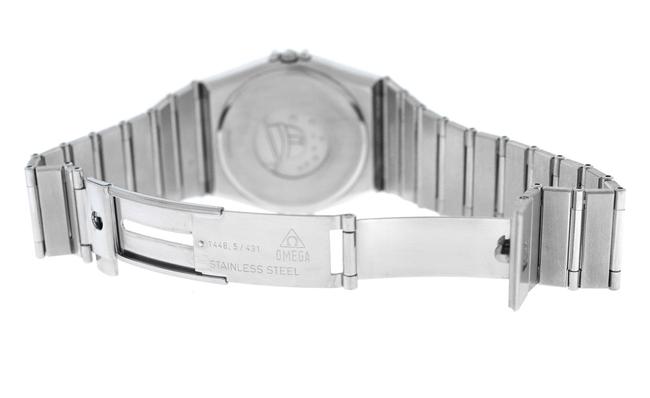 Omega Silver Men Unisex Constellation 396.1070.1 Quartz Stainless Steel Date Watch Omega Silver Men Unisex Constellation 396.1070.1 Quartz Stainless Steel Date Watch