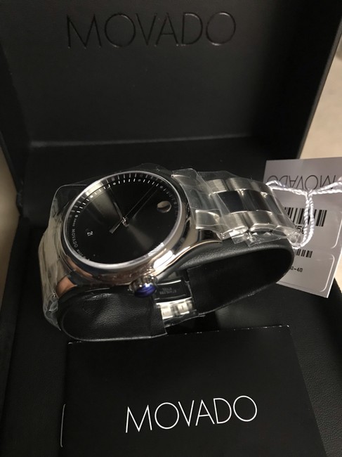 Movado Silver Mens Museum Sportivo 40mm Watch Movado Silver Mens Museum Sportivo 40mm Watch
