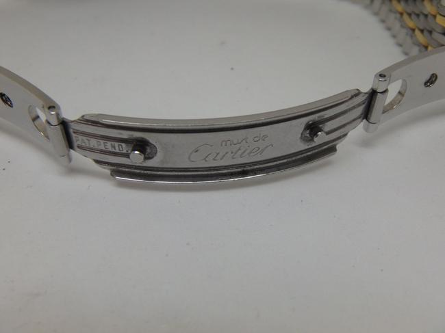 Cartier Ivory with Blue Steel Hands W Midsize Must De 21c 18kgp & St.steel Quartz W/Bracelet Watch Cartier Ivory with Blue Steel Hands W Midsize Must De 21c 18kgp & St.steel Quartz W/Bracelet Watch