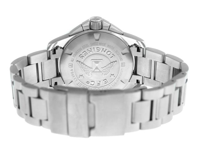 Longines Silver Mens Hydro Conquest L3.690.453.6 Steel 41mm Quartz Watch Longines Silver Mens Hydro Conquest L3.690.453.6 Steel 41mm Quartz Watch