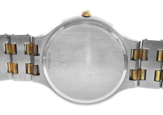 Omega Yellow Gold Silver Mens Unisex Classic 196.0316 Steel 32mm Quartz Date Watch Omega Yellow Gold Silver Mens Unisex Classic 196.0316 Steel 32mm Quartz Date Watch