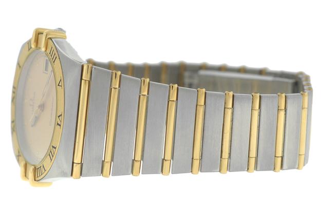 Omega Gold Silver Mens Unisex Constellation 396.1070 Full Bar 32mm Quartz Watch Omega Gold Silver Mens Unisex Constellation 396.1070 Full Bar 32mm Quartz Watch