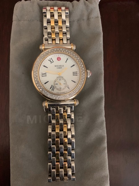 Michele Two-tone Caber Diamond Watch Michele Two-tone Caber Diamond Watch
