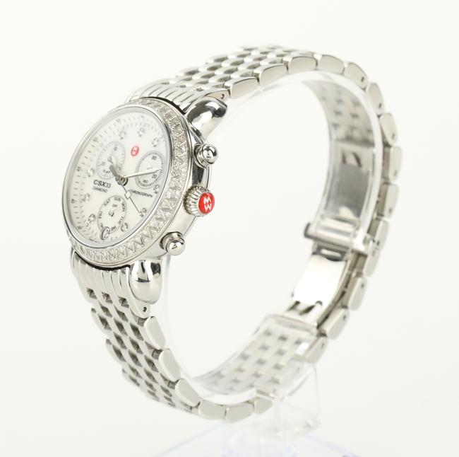 Michele Silver Csx Diamond Mother Of Pearl Watch Michele Silver Csx Diamond Mother Of Pearl Watch