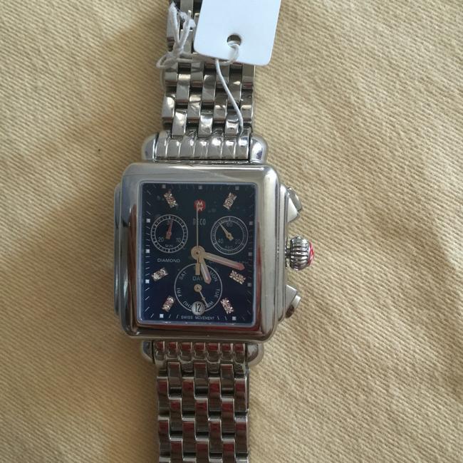 Michele Silver/ Blue Deco Diamond Dial Mw06p00a0956 Watch Michele Silver/ Blue Deco Diamond Dial Mw06p00a0956 Watch