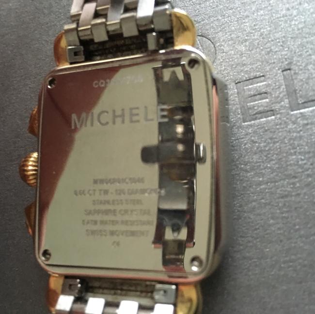 Michele Silver/Rosegold Signature Diamond Deco Two-tone Diamond Dial Deco Two-tone Bracelet Band Watch Michele Silver/Rosegold Signature Diamond Deco Two-tone Diamond Dial Deco Two-tone Bracelet Band Watch