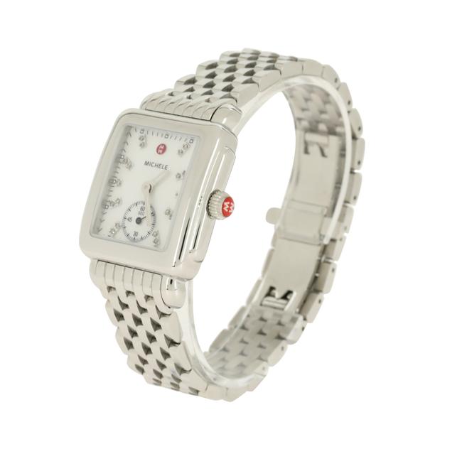 Michele Silver Deco Mid Diamond Watch Michele Silver Deco Mid Diamond Watch