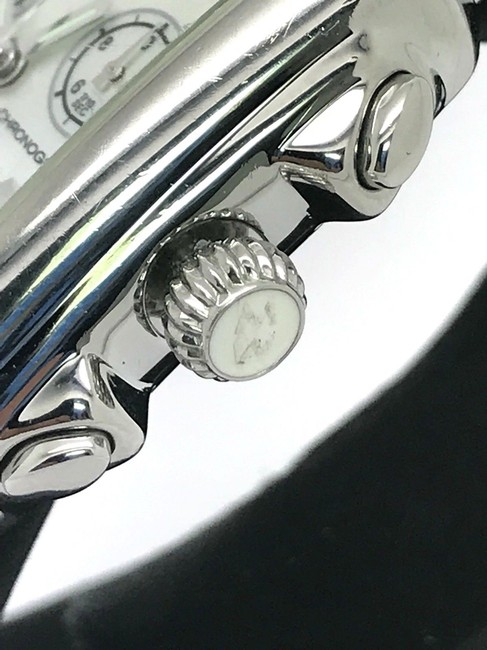 Michele Silver Deco Chronograph Swiss Quartz Mother Of Pearl Dial S\s Watch Michele Silver Deco Chronograph Swiss Quartz Mother Of Pearl Dial S\s Watch